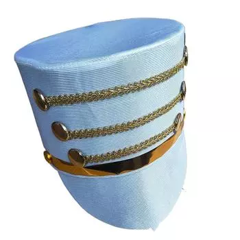 Men Women Hat Majorette Master Soldier Band Hat Cape Costume For Halloween Masquerade Cosplay Show Photography Props