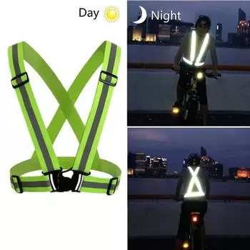 Светящийся жилет для мужчин и женщин, светоотражающая одежда, светоотражающий жилет для взрослых, бег, езда на велосипеде, ночные дороги, мотоцикл 1