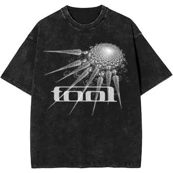 Мужская и женская рок-группа Lateralus Heavy Metal Music Винтажная стираная футболка Merch Хлопковая верхняя одежда большого размера S