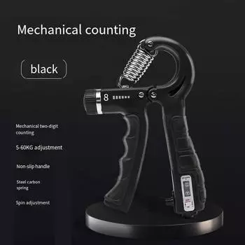 Мужская и женская поворотная регулировка механическая счетная ручка 5-60 кг с покрытием из термопластичного эластомера для тренировки силы запястья и пальцев фитнес-оборудование