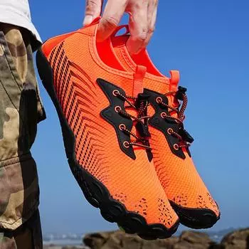 Men Women Water Barefoot Shoes Light Beach Shoes Quick Dry Hiking Sports Sandals Breathable Outdoor Training Shoes Couple 35-46 35 оранжевый