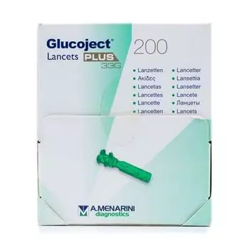 Menarini Glucoject 200 ланцетов плюс 33 г