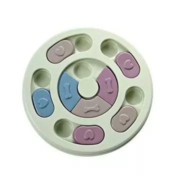 Mendi Buddy пазл для работы с собачьим носом, игрушка-кормушка, зеленая, круглая, 1 шт.