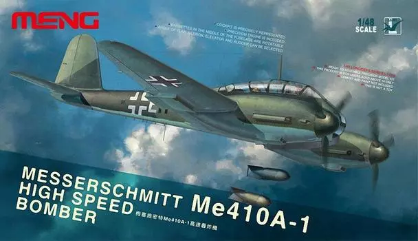 MENG Mon Model Messerschmitt High Speed Bomber Plastic Model 1/48 Me410A-10