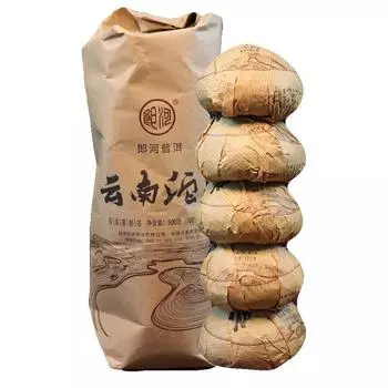 MengHai Langhe Yunnan Tuo Cha Пуэр Чай 2017 Спелый 500г Китайский Чай Пуэр Пуэр