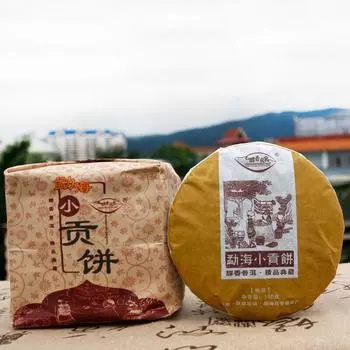 Menghai Tributary Golden Bud Пуэр Чай Пуэр Шу Пуэр Пуэр Спелый чайный торт 500г