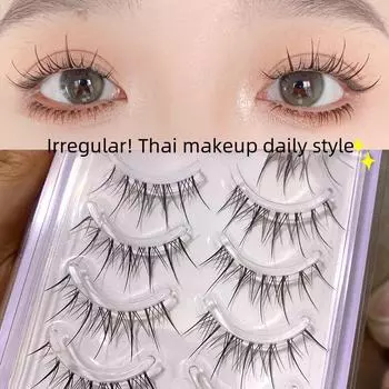 Mengji Shangpin Airy Sunflower Fairy натуральные тонкие накладные ресницы M08 Small glue + small tweezers