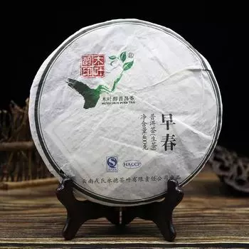 Mengku Rongshi 2012 Старый чай Пуэр Му Йе Чунь Ранняя весна сырой пуэр чайный пирог 400г
