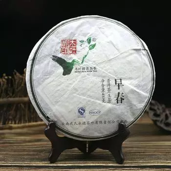 Mengku Rongshi 2012 Старый чай пуэр Му Йе Чунь Ранняя весна сырой пуэр чайный торт 400г