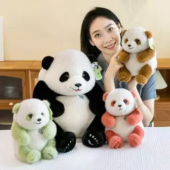 Menglan Simulation гигантская панда плюшевая игрушка кукла панда Hanhan прикроватное украшение для подарка на день рождения подруги 25cm - 0.33kg