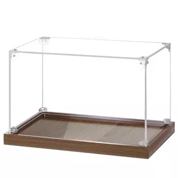 MENGLIN Figure UV Acrylic High Strength Connection More Wooden Hobby Collection Easy to Stain Cleaning Cloth Width 40 x Depth 30 x Height 30 cm Case,