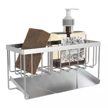 mengmiandaxia губка губка кухонная губка моющее средство нержавеющая сталь скребок подвижный разделитель стойка для хранения, держатель, нержавеющий, держатель, держатель,