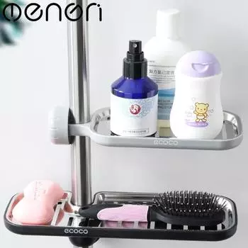 MENGNI сливной стеллаж для хранения крана для ванной комнаты, домашняя полка для душа, держатель для мыла из нержавеющей стали, органайзер, аксессуары для ванной комнаты S серый