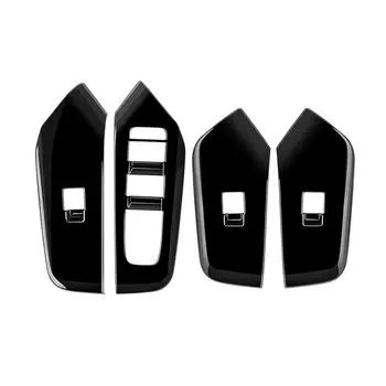 MENGTONGCHE Эксклюзивная накладка на переключатель для Toyota Prius 60 Series Панель переключателей стеклоподъемников TOYOTA PRIUS Детали панели переключателей двери Защита переключателей (Фортепианный черный)