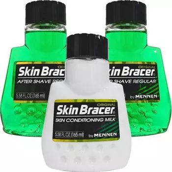 Mennen Skin Bracer 3 типа кожи 165 мл x 2 шт + Лосьон 165 мл x 1 шт Мужская косметика мужской набор, 1 шт
