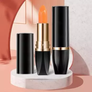 Меняющая цвет губная помада с каротином, тонированный бальзам для губ, увлажняющий мерцающий бальзам, долговечная PH-губная помада для женщин и девочек, принадлежности для макияжа Carrot Set