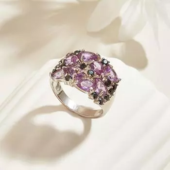 Меняющее цвет кольцо Nano Alexander Gem Ring Элегантный дизайн из серебра 925 пробы Бутик ювелирных изделий для женщин подарок US RING SIZE 7# фиолетовый