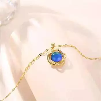 Меняющее цвет в зависимости от температуры ожерелье с четырехлистным цветком, реагирующее на температуру, дизайн, легкая роскошь, фестиваль Циси, отправить друзьям, сеть