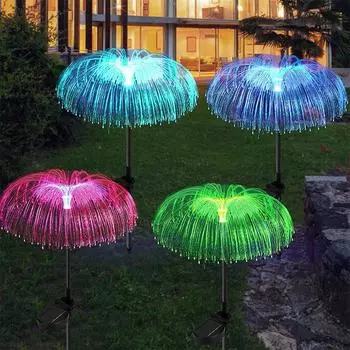 Меняющие цвет солнечные медузы огни водонепроницаемый открытый сад, дорожка во дворе, ландшафтный декор