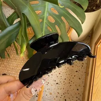 Меняющий цвет ацетатный зажим для волос большой 10,5 см Y2K желе клипса для волос фотохромный нетоксичный минималистичный аксессуар для волос для женщин чёрный