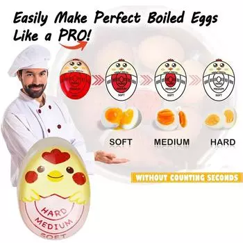 Меняющий цвет пластиковый сигнал тревоги вареного яйца милые мини-кухонные гаджеты (розовый)