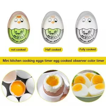 Меняющий цвет пластиковый сигнал тревоги вареного яйца милые мини-кухонные гаджеты (зеленый)