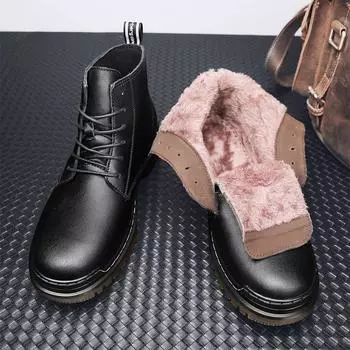 Mens Adulto Shoes Platform Boot Fashion Designer Winter Men s Boots Genuine Leather High Quality Ankle Boots Warm Casual Shoes 38