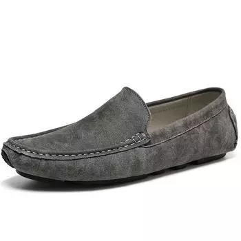 Mens Casual Loafers Shoes Breathable Light Fabric Fashion Flats Male Shoes Retro Flannel Elegantes British Style Formal Footwear 38 чёрный