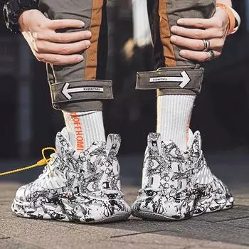 Мужская повседневная обувь, белые туфли, мужская обувь, кроссовки, мужские роскошные скоростные вязаные оригинальные кроссовки, кроссовки для мужчин 39