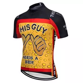 Mens Cycling Jersey Black Yellow Mountain Bike Jersey Mtb Bicycle Shirt Jersey L