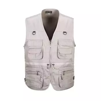 Mens Hiking Multi Pocket Vest Body Warmer Gilet Jacket Hunting Fishing Waistcoat XXL