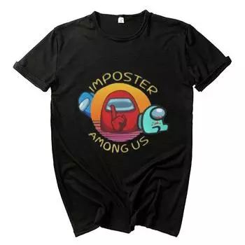 Mens Ladies Adult Game Tshirt Imposter Gaming Tops Tshirt Black,L