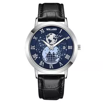 Mens Leather Business Fashion Watch Strap Watch For Gift Giving One Size