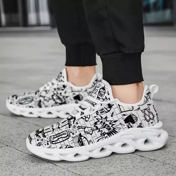 Mens Running Shoes Jogging Trekking Sneakers Lace Up Athletic Shoes Comfortable Light Soft Men Comfortable Athletic Man Footwear 44