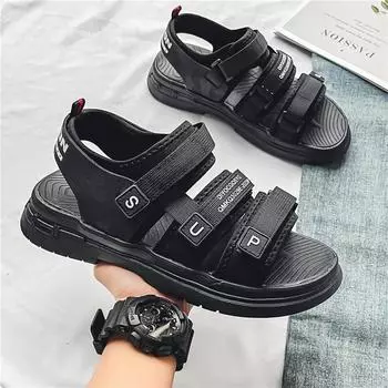 Mens Sandal Shoes Summer New Casual Breathable Men s Sandals Outdoors Vacation Beach Waterproof Thick-Soled Roman Shoes 39 белый