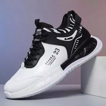 Mens Sneakers with Rotating Buckle Comfy Non Slip Lace Up Durable Shoes for Mens Outdoor Activities 39