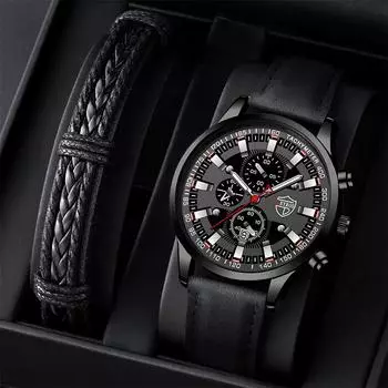 Мужские часы из нержавеющей стали, кожа, кварцевые наручные часы, мужские деловые часы с календарем и датой, светящиеся мужские повседневные часы-браслет
