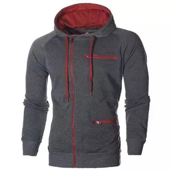 Mens Winter Autumn Hoodie Hooded Sweatshirt Coat Jacket Outwear Jumper Sweater 2XL