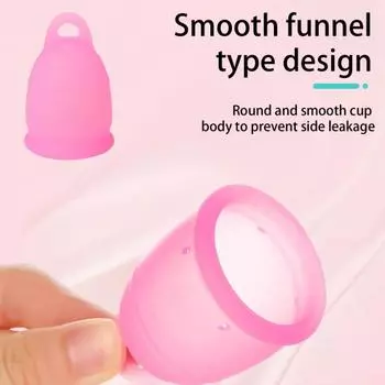 Менструальная чаша 4 отверстия складная герметичная женская силиконовая менструальная чаша для горячего источника L синий