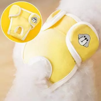 Менструальные штаны для домашних животных, физиологические шорты для женщин и собак, дышащие хлопковые гигиенические трусики для домашних животных, нижнее белье для собак с мультяшным рисунком L фиолетовый