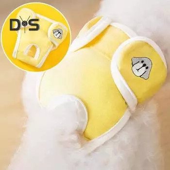 Менструальные штаны для домашних животных, физиологические шорты для женщин и собак, дышащие хлопковые гигиенические трусики для домашних животных, нижнее белье для собак с мультяшным рисунком M фиолетовый