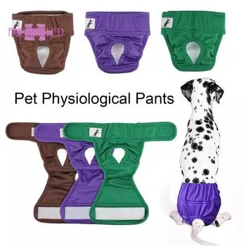 Менструальные штаны для домашних животных, лента с застежкой, удобный герметичный подгузник для собак - для приучения к горшку при менструальном недержании S фиолетовый