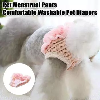 Менструальные штаны для домашних животных, моющиеся многоразовые подгузники для женщин и собак, дышащие физиологические штаны для домашних животных, товары для домашних животных S розовый