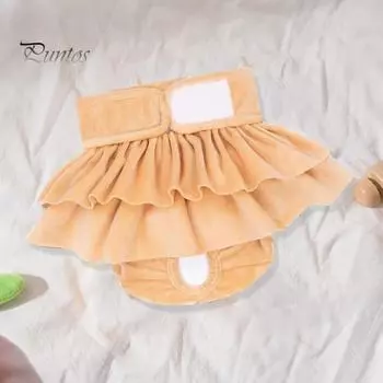 Менструальные штаны для домашних животных, моющиеся застежки-ленты, подгузники для собак, многоразовые модные физиологические штаны с принтом для домашних животных, домашние животные XS хаки