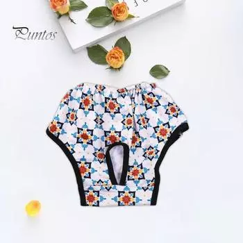 Менструальные штаны для домашних животных, подгузники для собак, трусики для физиологического периода, нижнее белье для щенков, гигиенические шорты для домашних животных для собак в течку L белый