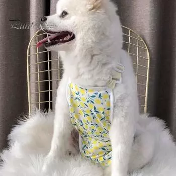 Менструальные штаны для домашних животных, регулируемые гигиенические трусики для собак, удобные герметичные физиологические штаны для домашних животных, товары для домашних животных M жёлтый