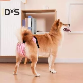 Менструальные штаны для домашних животных, высокопоглощающие подгузники для домашних животных, регулируемые подгузники для щенков, костюм для стерилизации кошек, нижнее белье для собак, трусы M светло-фиолетовый