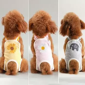 Менструальные штаны для собак, мягкие, хлопковые, удобные, защищают от инфекций, щенков, цветочных узоров, физиологические подгузники для собак, товары для домашних животных M серый