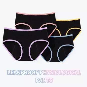 Менструальные трусики для подростков, четырехслойное физиологическое нижнее белье для девочек L