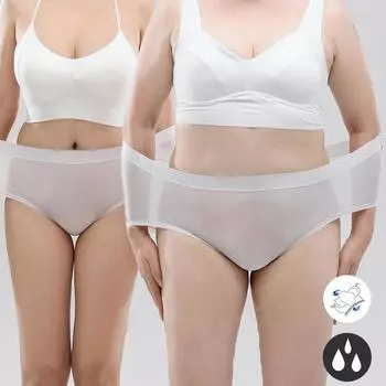 Менструальные трусики для женщин, нижнее белье для периодов, 4 слоя, плотные впитывающие герметичные брюки, бесшовное однотонное физиологическое белье Free Size (40-90kg) синий